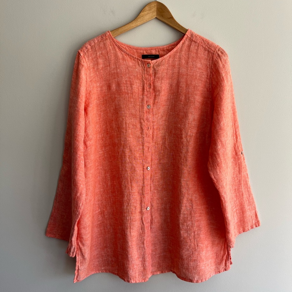 Tahari Women's Coral Button-Up Shirt size 1X
